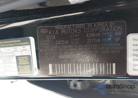 2015 Kia Optima Hybrid Ex z USA, uszkodzony, nr VIN KNAGN4AD2F5087109